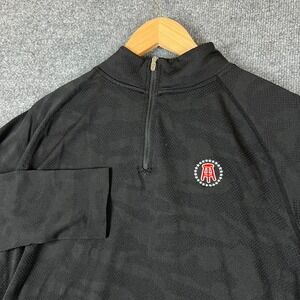 UNRL Golf x Barstool Sports 1/4 Zip Pullover Mens M Black Camo Stretch